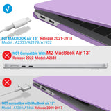 Cases & Skins: MacBook Air 13 Inch Case 2020 2019 2018, A1932, A2179, A2337 Shell Case Keyboard Cover Purple