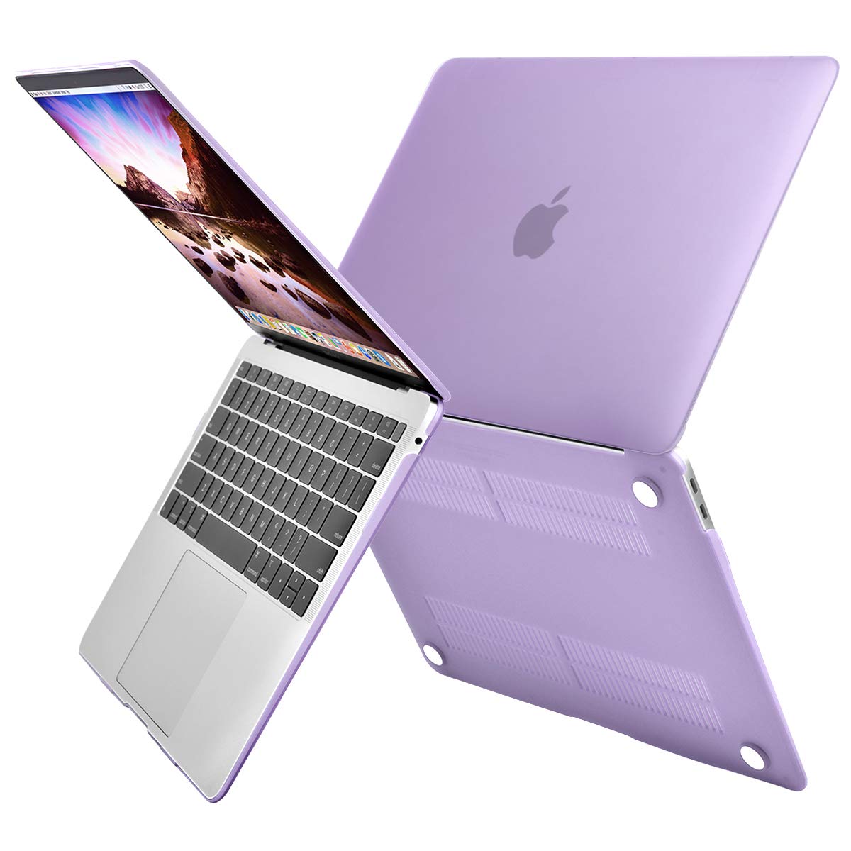 Cases & Skins: MacBook Air 13 Inch Case 2020 2019 2018, A1932, A2179, A2337 Shell Case Keyboard Cover Purple