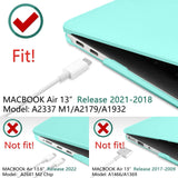 Cases & Skins: MacBook Air 13 Inch Case 2020 2019 2018, A1932, A2179, A2337 Shell Case Keyboard Cover tiffany blue