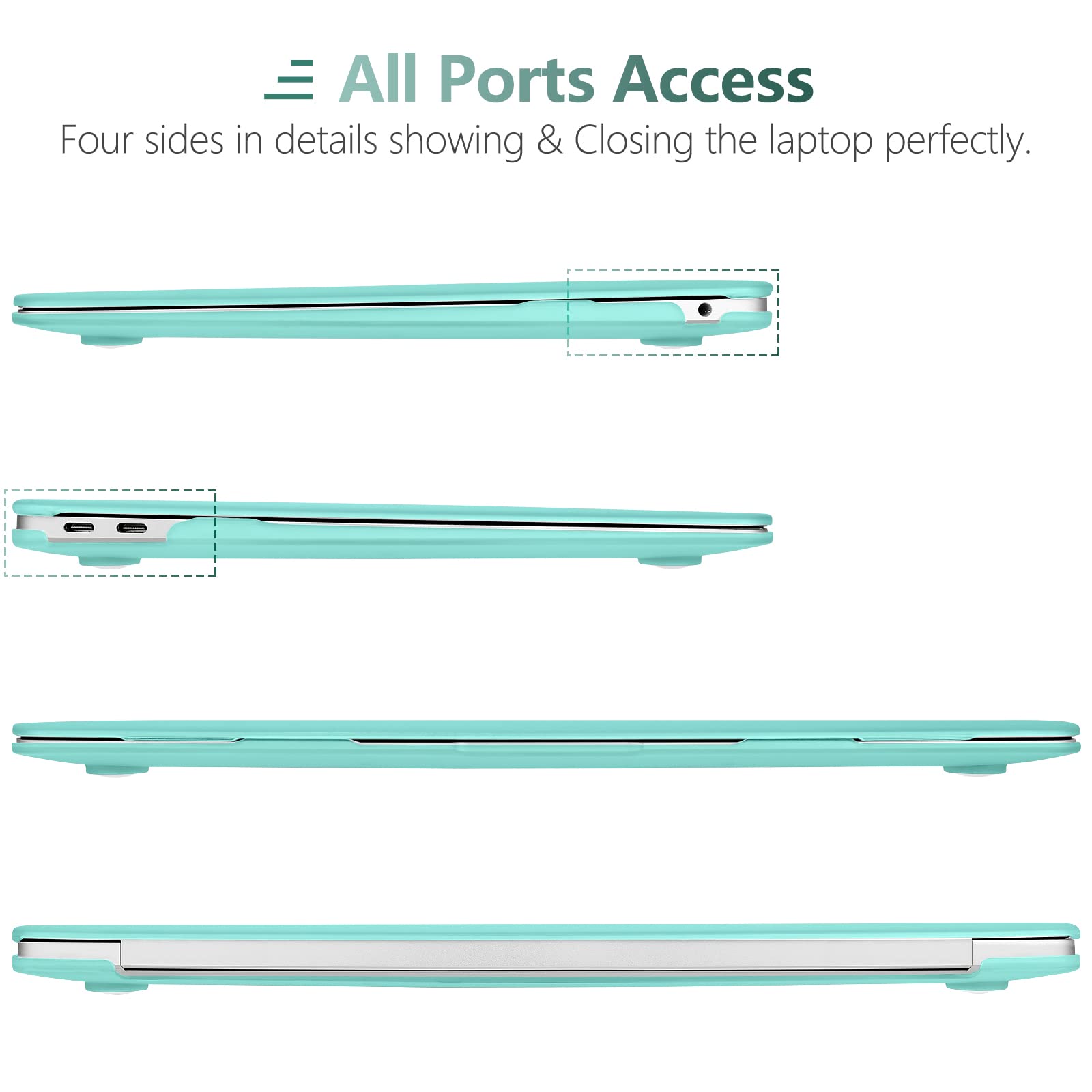Cases & Skins: MacBook Air 13 Inch Case 2020 2019 2018, A1932, A2179, A2337 Shell Case Keyboard Cover tiffany blue