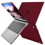 Cases & Skins: MacBook Air 13 Inch Case 2020 2019 2018, A1932, A2179,A2337 Shell Case Keyboard Cover Wine Red