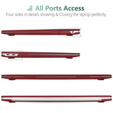Cases & Skins: MacBook Air 13 Inch Case 2020 2019 2018, A1932, A2179,A2337 Shell Case Keyboard Cover Wine Red