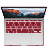 Cases & Skins: MacBook Air 13 Inch Case 2020 2019 2018, A1932, A2179,A2337 Shell Case Keyboard Cover Wine Red
