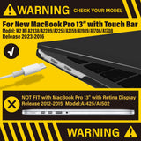 Cases & Skins: MacBook Pro 13 Inch Case 2016-2023 M1 M2 A2338 A2289 A2251 A2159 Hard Shell Case Keyboard Cover Black