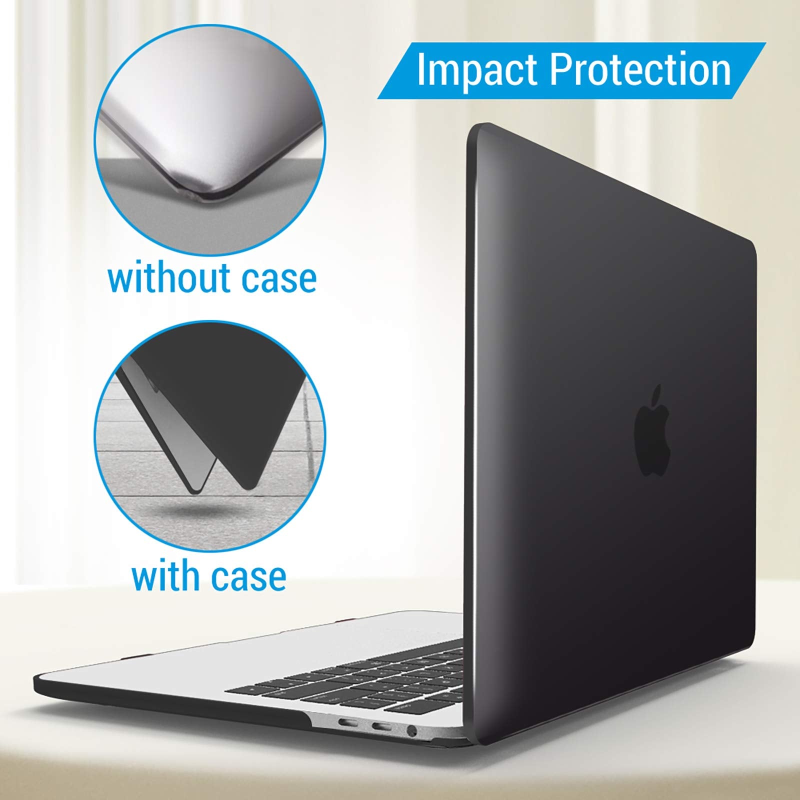 Cases & Skins: MacBook Pro 13 Inch Case 2016-2023 M1 M2 A2338 A2289 A2251 A2159 Hard Shell Case Keyboard Cover Black