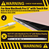 Cases & Skins: Suitable for  Sold Pink MacBook Pro 13 Inch Case 2016-2023 M1 M2 A2338 A2289 A2251 A2159 Hard Shell Case Keyboard Cover