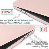 Cases & Skins: Suitable for  Sold Pink MacBook Pro 13 Inch Case 2016-2023 M1 M2 A2338 A2289 A2251 A2159 Hard Shell Case Keyboard Cover