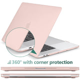 Cases & Skins: Suitable for  Sold Pink MacBook Pro 13 Inch Case 2016-2023 M1 M2 A2338 A2289 A2251 A2159 Hard Shell Case Keyboard Cover