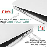 Cases & Skins: MacBook Pro 13 Inch Case 2016-2023 M1 M2 A2338 A2289 A2251 A2159 Hard Shell Case Keyboard Cover White
