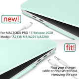 Cases & Skins: Suitable for  Green MacBook Pro 13 Inch Case 2016-2023 M1 M2 A2338 A2289 A2251 A2159 Hard Shell Case Keyboard Cover