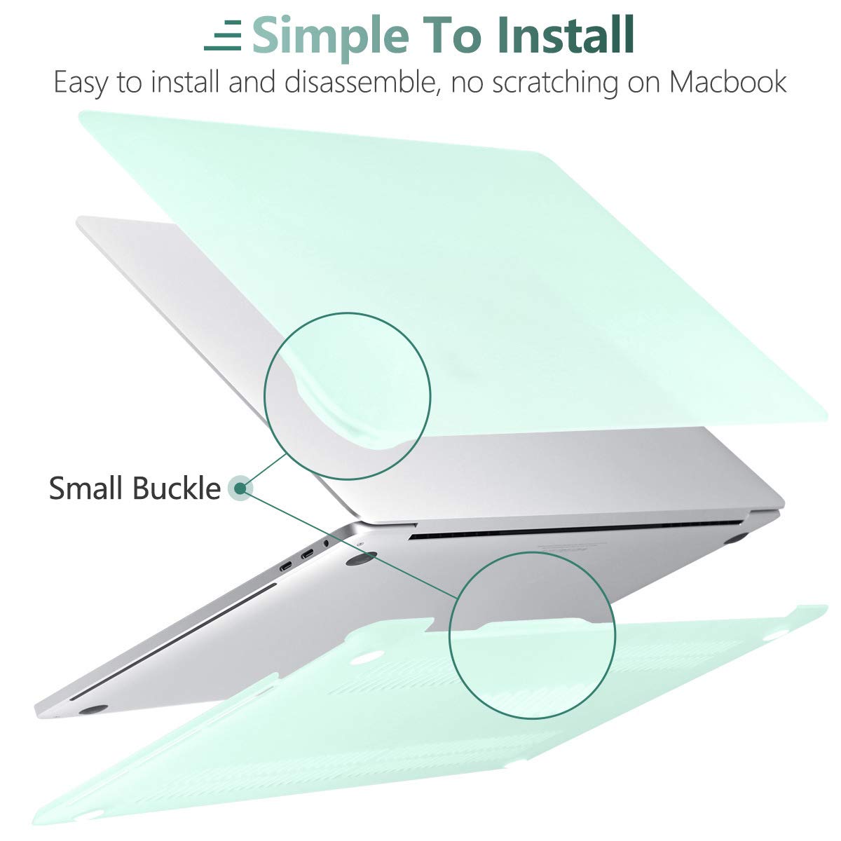 Cases & Skins: Suitable for  Green MacBook Pro 13 Inch Case 2016-2023 M1 M2 A2338 A2289 A2251 A2159 Hard Shell Case Keyboard Cover