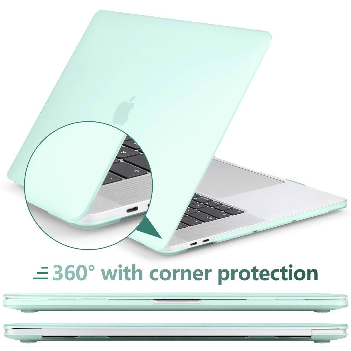 Cases & Skins: Suitable for  Green MacBook Pro 13 Inch Case 2016-2023 M1 M2 A2338 A2289 A2251 A2159 Hard Shell Case Keyboard Cover