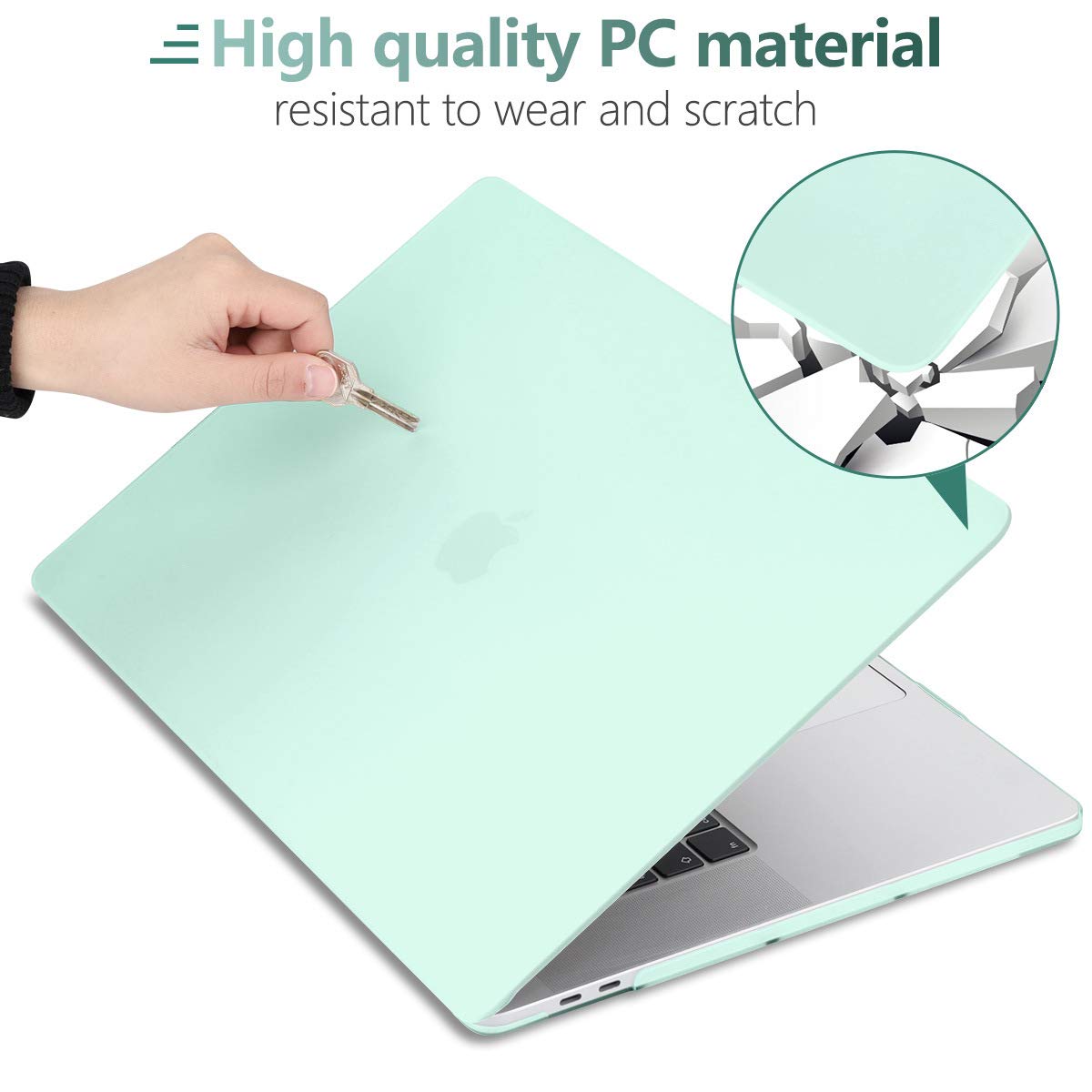 Cases & Skins: Suitable for  Green MacBook Pro 13 Inch Case 2016-2023 M1 M2 A2338 A2289 A2251 A2159 Hard Shell Case Keyboard Cover