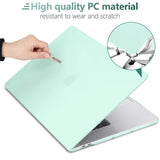 Cases & Skins: Suitable for  Green MacBook Pro 13 Inch Case 2016-2023 M1 M2 A2338 A2289 A2251 A2159 Hard Shell Case Keyboard Cover