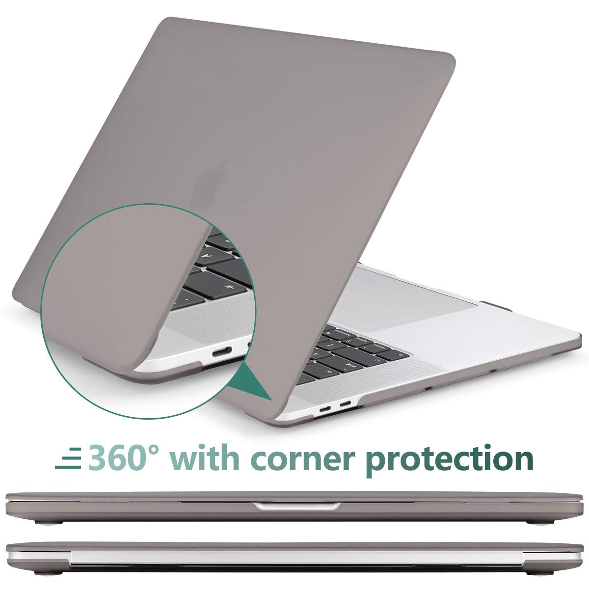 Cases & Skins: Suitable for  Grey MacBook Pro 13 Inch Case 2016-2023 M1 M2 A2338 A2289 A2251 A2159 Hard Shell Case Keyboard Cover