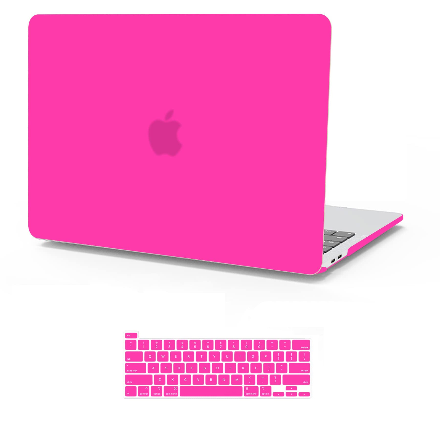 Cases & Skins: Suitable for  Hot Pink MacBook Pro 13 Inch Case 2016-2023 M1 M2 A2338 A2289 A2251 A2159 Hard Shell Case Keyboard Cover