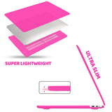 Cases & Skins: Suitable for  Hot Pink MacBook Pro 13 Inch Case 2016-2023 M1 M2 A2338 A2289 A2251 A2159 Hard Shell Case Keyboard Cover