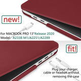 Cases & Skins: Wine Red MacBook Pro 13 Inch Case 2016-2023 M1 M2 A2338 A2289 A2251 A2159 Hard Shell Case Keyboard Cover