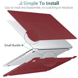 Cases & Skins: Wine Red MacBook Pro 13 Inch Case 2016-2023 M1 M2 A2338 A2289 A2251 A2159 Hard Shell Case Keyboard Cover