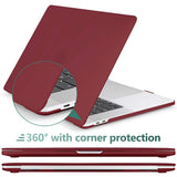 Cases & Skins: Wine Red MacBook Pro 13 Inch Case 2016-2023 M1 M2 A2338 A2289 A2251 A2159 Hard Shell Case Keyboard Cover