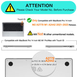 Cases & Skins: Suitable for MacBook Pro 14 Max Inch Case 2023 2022 2021 M2 A2779 M1 A2442 Hardshell Case Keyboard Cover Blue