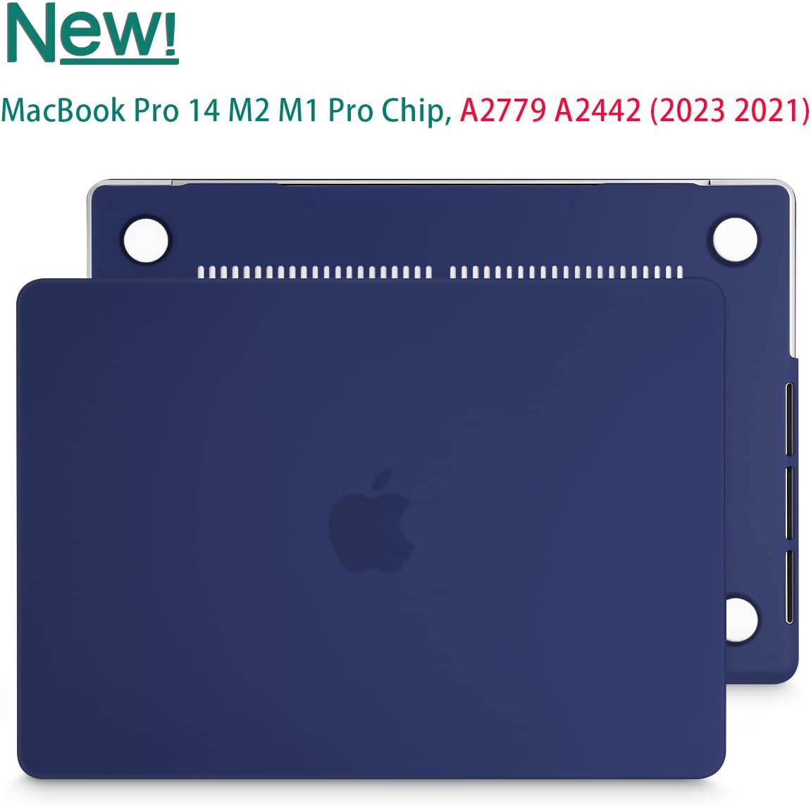 Cases & Skins: Suitable for MacBook Pro 14 Max Inch Case 2023 2022 2021 M2 A2779 M1 A2442 Hardshell Case Keyboard Cover Blue