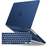 Cases & Skins: Suitable for  MacBook Pro 16 inch Case 2023 2022 2021 M2 A2780 A2485 M1 Pro/Max Hard Shell Case Keyboard Cover Blue