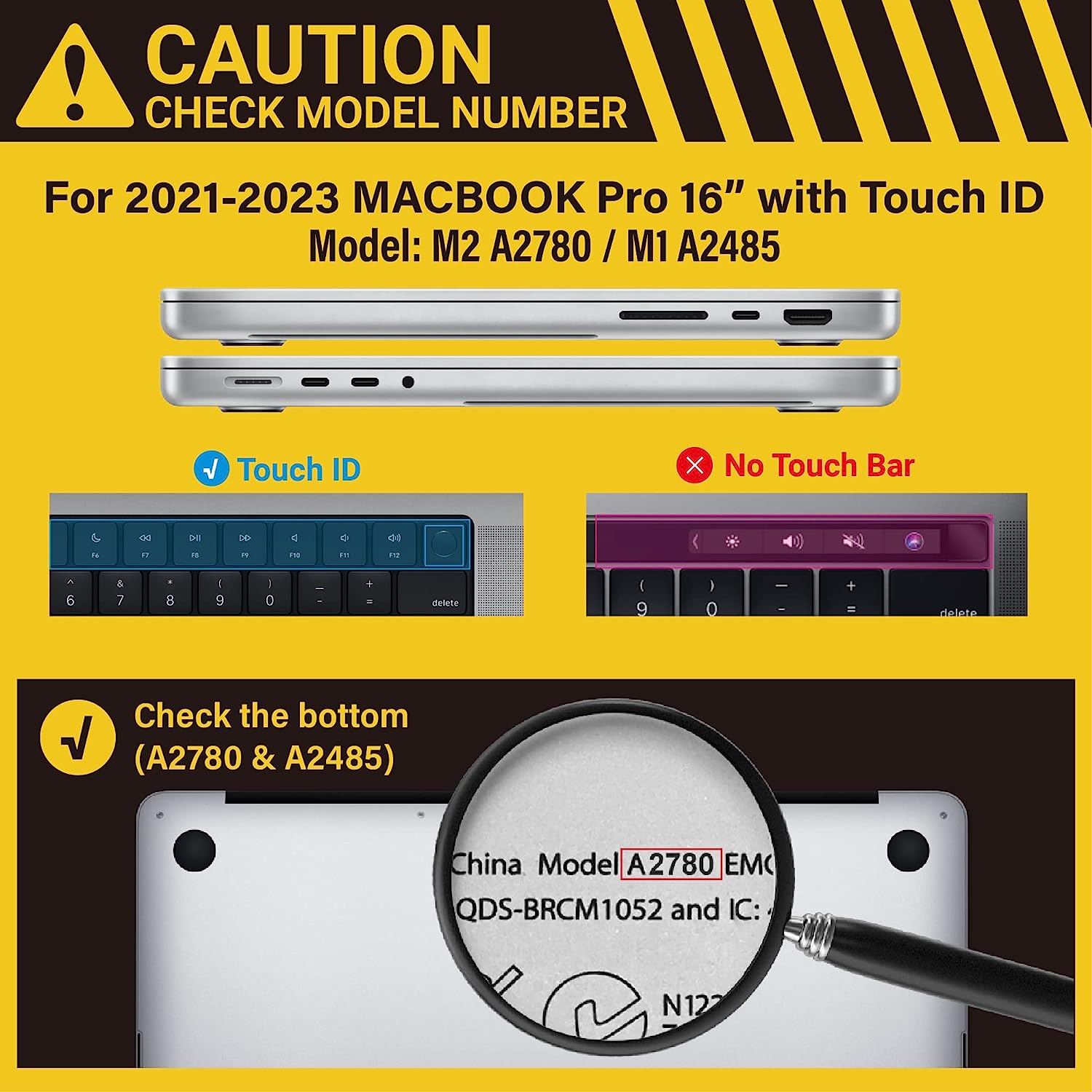 Cases & Skins: Suitable for  MacBook Pro 16 inch Case 2023 2022 2021 M2 A2780 A2485 M1 Pro/Max Hard Shell Case Keyboard Cover Blue