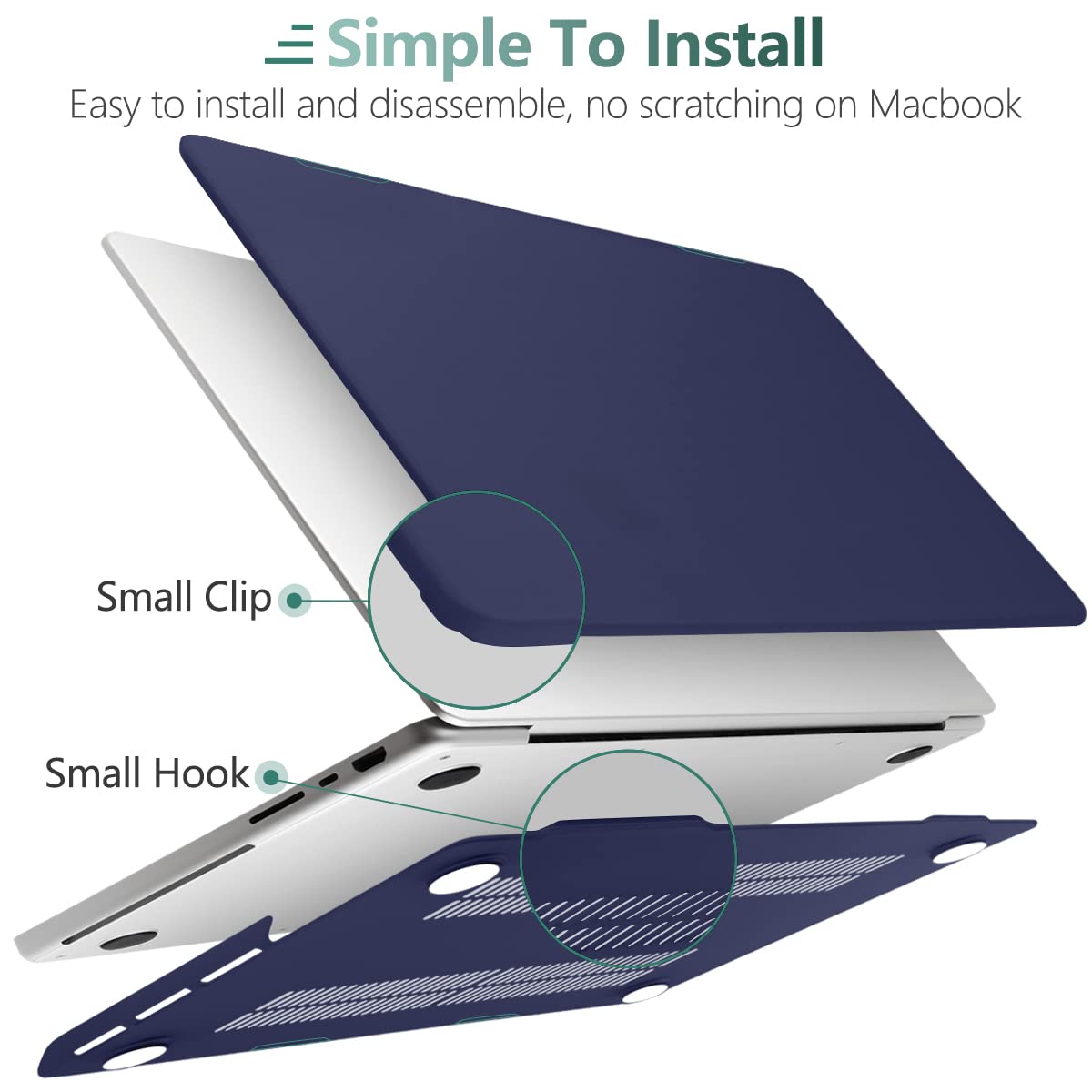 Cases & Skins: Suitable for  MacBook Pro 16 inch Case 2023 2022 2021 M2 A2780 A2485 M1 Pro/Max Hard Shell Case Keyboard Cover Blue