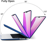 Cases & Skins: Suitable for  MacBook Pro 16 inch Case 2023 2022 2021 M2 A2780 A2485 M1 Pro/Max Hard Shell Case Keyboard Cover Blue