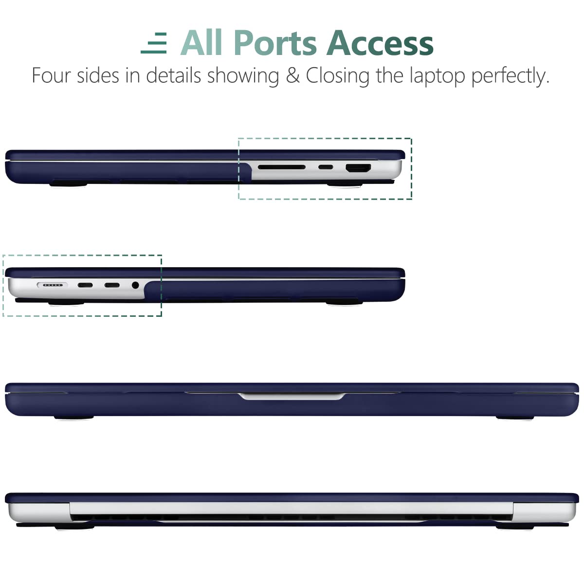 Cases & Skins: Suitable for  MacBook Pro 16 inch Case 2023 2022 2021 M2 A2780 A2485 M1 Pro/Max Hard Shell Case Keyboard Cover Blue