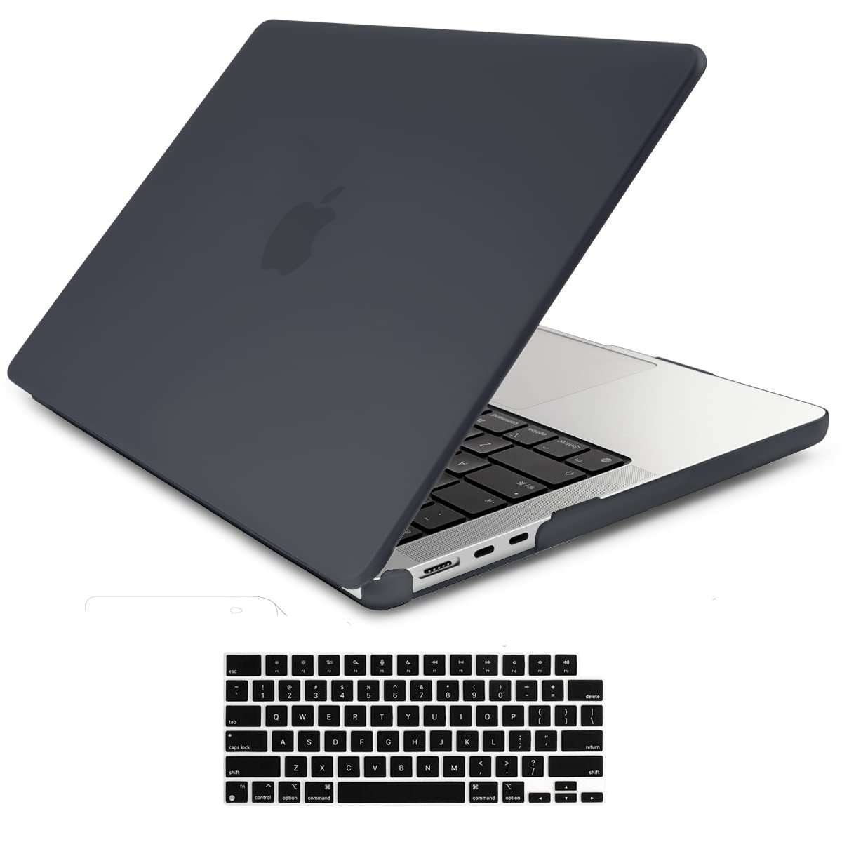 Cases & Skins: Suitable for  2023 2022 MacBook Air 13 inch case M2 Model A2681 Hard Shell Case Keyboard Cover Black