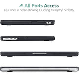 Cases & Skins: Suitable for  2023 2022 MacBook Air 13 inch case M2 Model A2681 Hard Shell Case Keyboard Cover Black