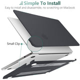 Cases & Skins: Suitable for  2023 2022 MacBook Air 13 inch case M2 Model A2681 Hard Shell Case Keyboard Cover Black