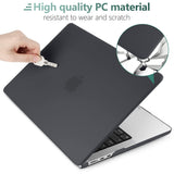 Cases & Skins: Suitable for  2023 2022 MacBook Air 13 inch case M2 Model A2681 Hard Shell Case Keyboard Cover Black