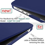 Cases & Skins: Suitable for  2023 2022 MacBook Air 13 inch case M2 Model A2681 Hard Shell Case Keyboard Cover Blue