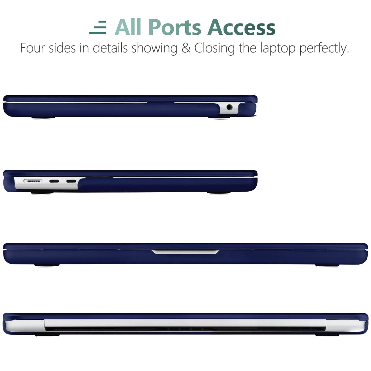 Cases & Skins: Suitable for  2023 2022 MacBook Air 13 inch case M2 Model A2681 Hard Shell Case Keyboard Cover Blue