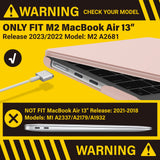 Cases & Skins: Suitable for  2023 2022 MacBook Air 13 inch case M2 Model A2681 Hard Shell Case Keyboard Cover Sold Pink