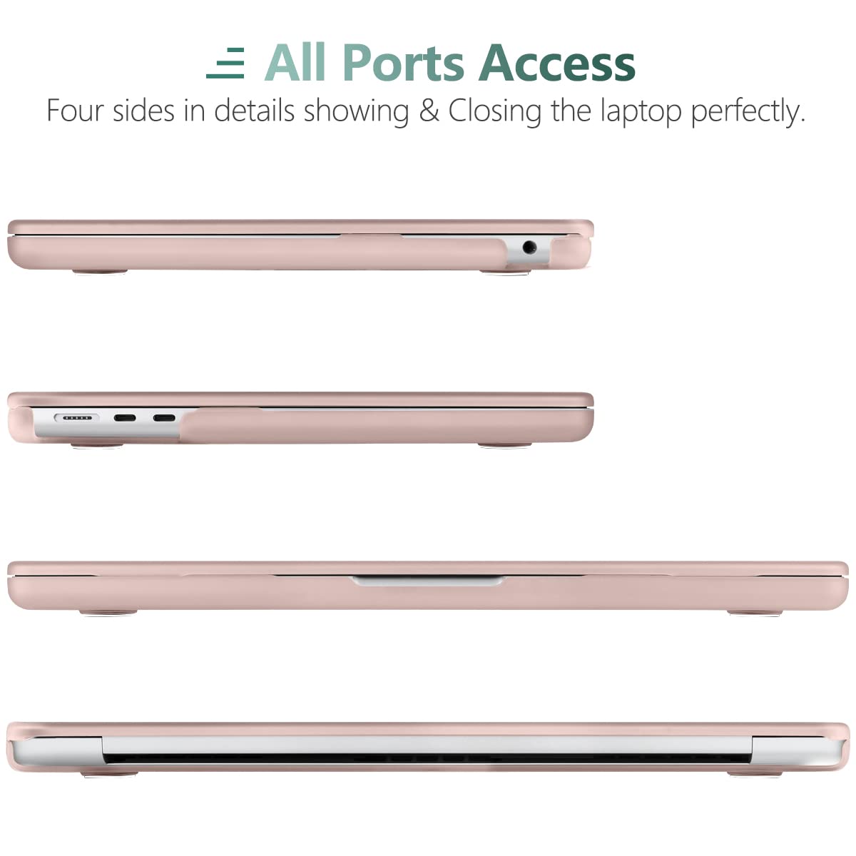 Cases & Skins: Suitable for  2023 2022 MacBook Air 13 inch case M2 Model A2681 Hard Shell Case Keyboard Cover Sold Pink