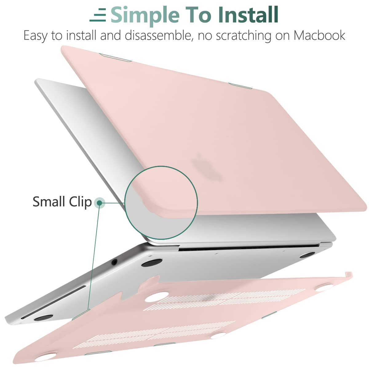 Cases & Skins: Suitable for  2023 2022 MacBook Air 13 inch case M2 Model A2681 Hard Shell Case Keyboard Cover Sold Pink