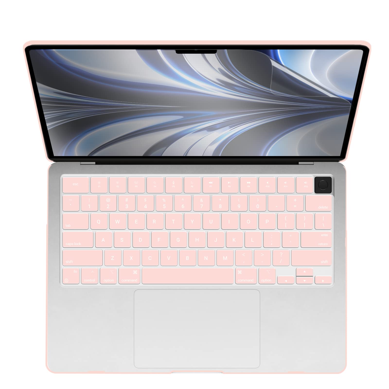 Cases & Skins: Suitable for  2023 2022 MacBook Air 13 inch case M2 Model A2681 Hard Shell Case Keyboard Cover Sold Pink