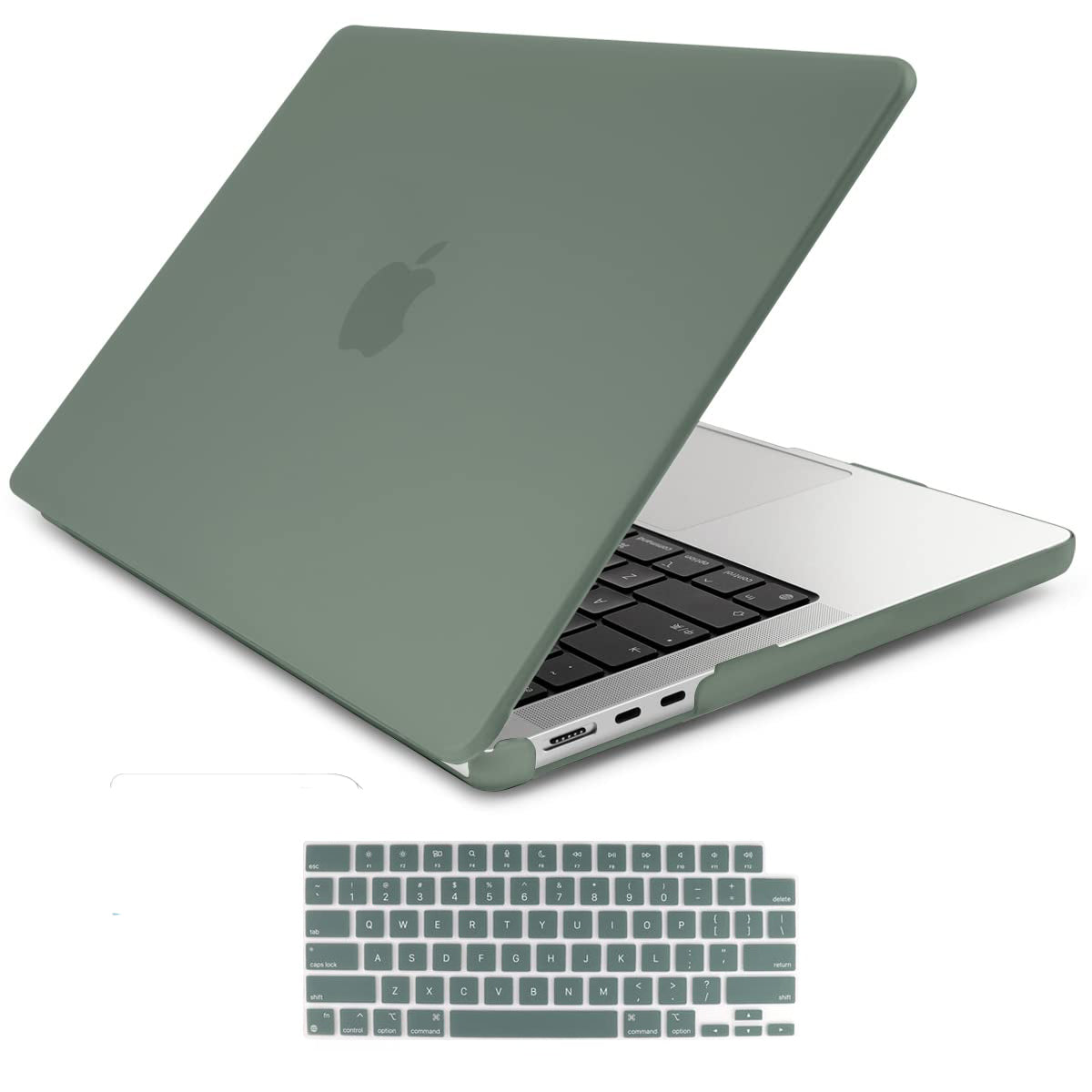 Cases & Skins: Suitable for  2023 2022 MacBook Air 13 inch case M2 Model A2681 Hard Shell Case Keyboard Cover Midnight Green