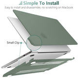 Cases & Skins: Suitable for  2023 2022 MacBook Air 13 inch case M2 Model A2681 Hard Shell Case Keyboard Cover Midnight Green