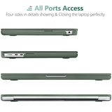 Cases & Skins: Suitable for  2023 2022 MacBook Air 13 inch case M2 Model A2681 Hard Shell Case Keyboard Cover Midnight Green