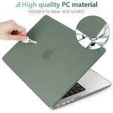 Cases & Skins: Suitable for  2023 2022 MacBook Air 13 inch case M2 Model A2681 Hard Shell Case Keyboard Cover Midnight Green