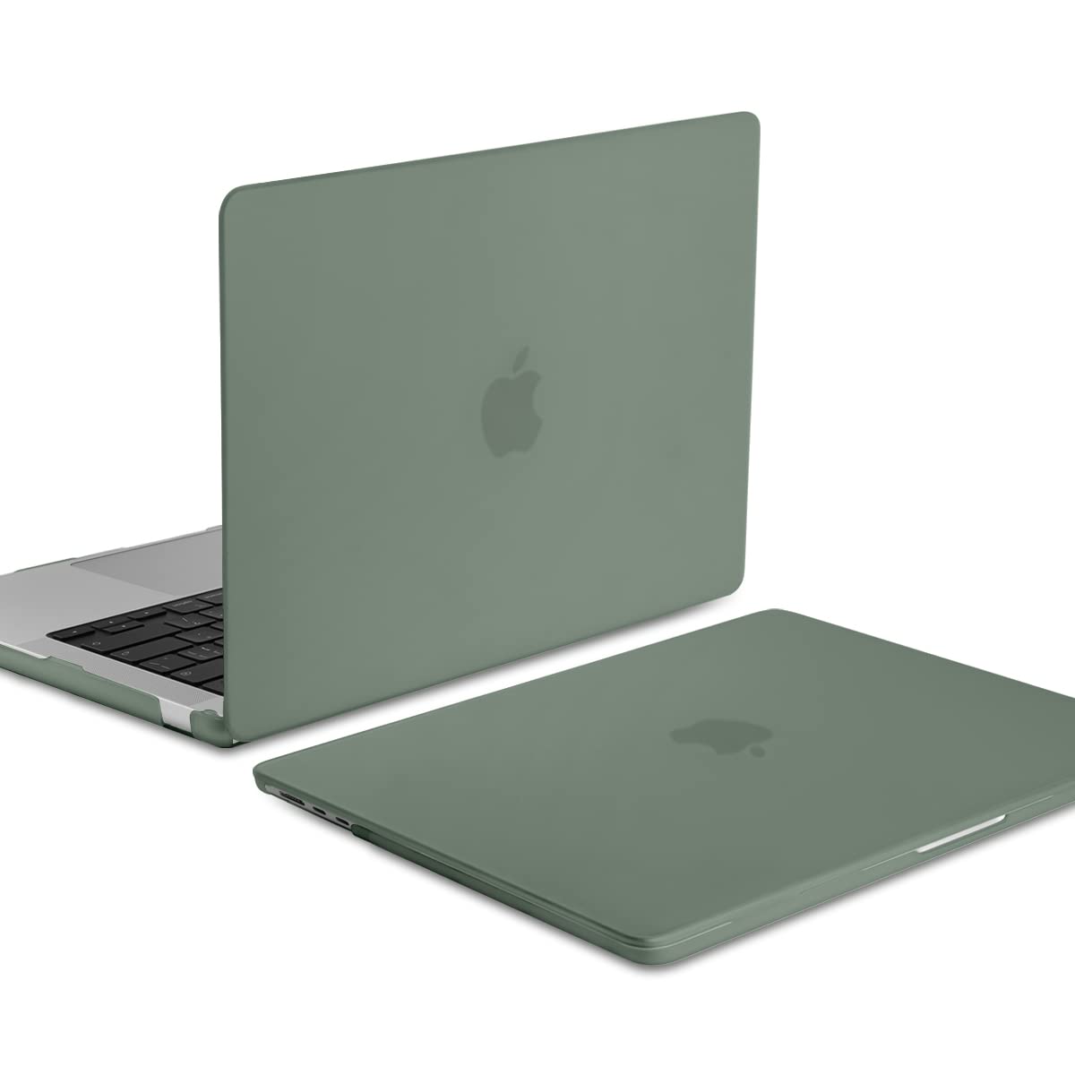 Cases & Skins: Suitable for  2023 2022 MacBook Air 13 inch case M2 Model A2681 Hard Shell Case Keyboard Cover Midnight Green
