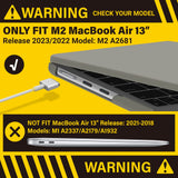 Cases & Skins: Suitable for  2023 2022 MacBook Air 13 inch case M2 Model A2681 Hard Shell Case Keyboard Cover Green