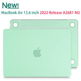 Cases & Skins: Suitable for  2023 2022 MacBook Air 13 inch case M2 Model A2681 Hard Shell Case Keyboard Cover Green