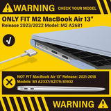 Cases & Skins: Suitable for  2023 2022 MacBook Air 13 inch case M2 Model A2681 Hard Shell Case Keyboard Cover