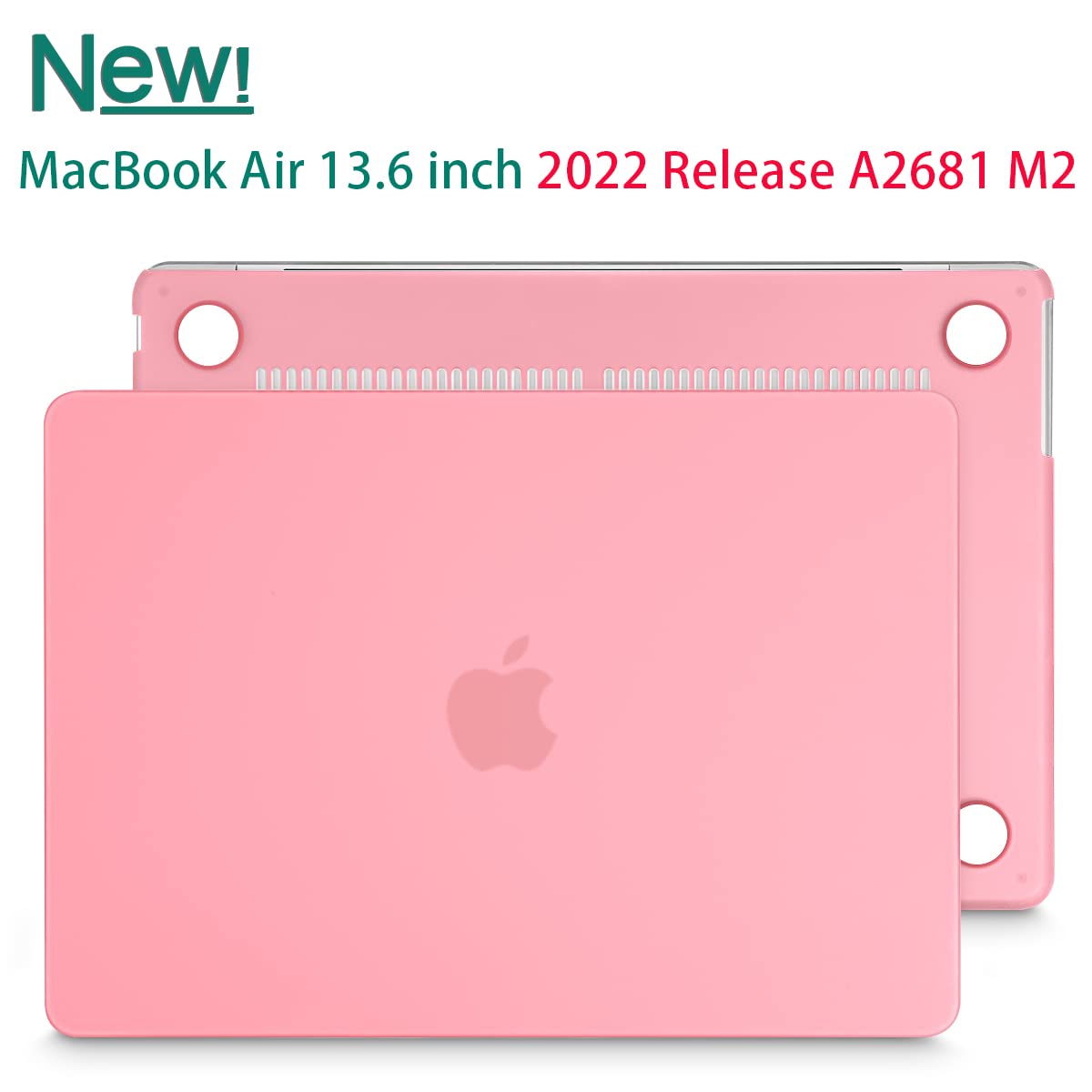 Cases & Skins: Suitable for  2023 2022 MacBook Air 13 inch case M2 Model A2681 Hard Shell Case Keyboard Cover Pink